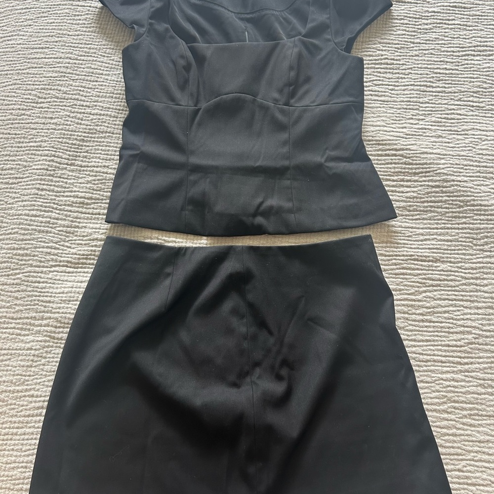 Reformation Maud Two Piece Black - Size 8 - Picture 5 of 5